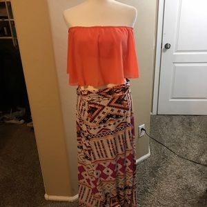 Crop Top Maxi Skirt
